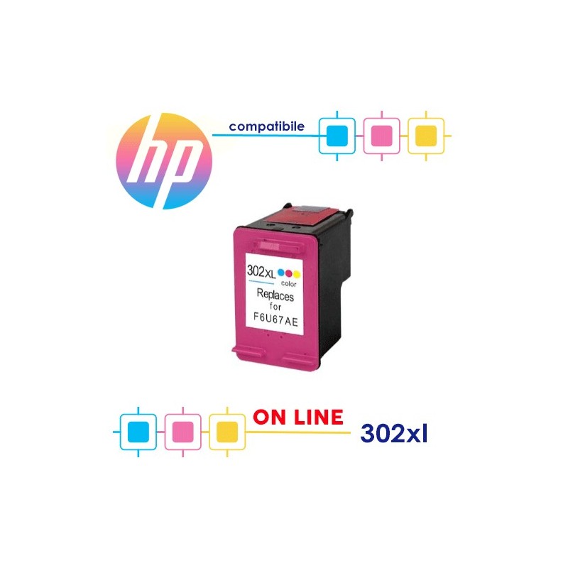 HP 302XL F6U67AE Colori Compatibile