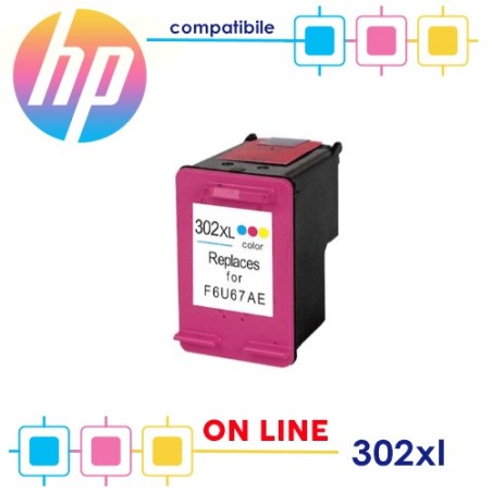 HP 302XL F6U67AE Colori Compatibile