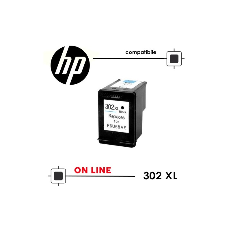 HP 302XL F6U68AE Nero Compatibile