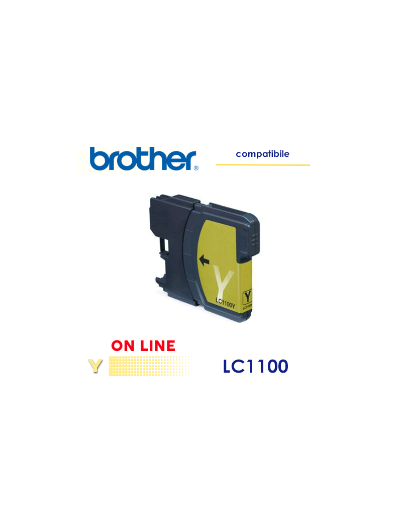 Brother LC1100_ LC980 Cartuccia Compatibile Giallo