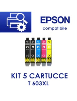Epson T603XL  Cartuccie INK COMPATIBILI MULTIPACK X5